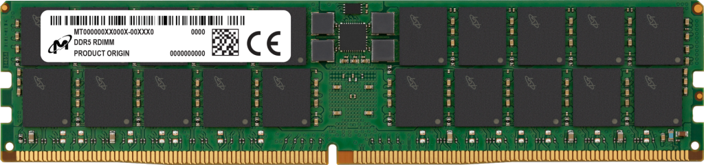 Crucial Micron Ddr5 Rdimm 64gb 2rx4 4800 (mtc40f2046s1rc48br)