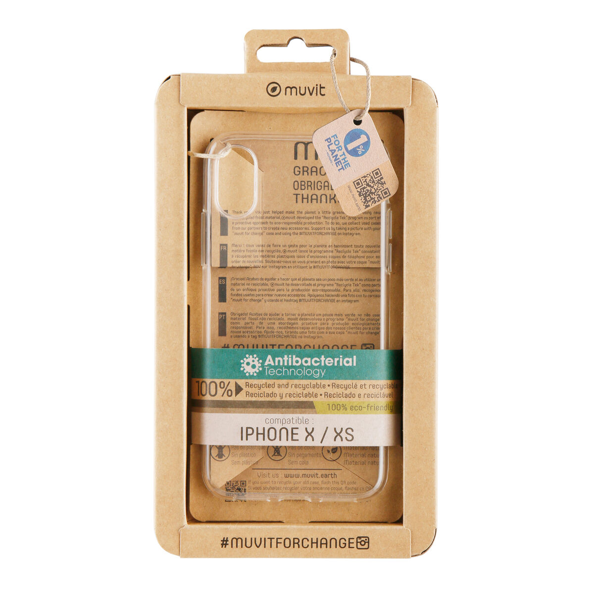 Custodia Per Cellulare Muvit For Change Iphone X/xs Trasparente