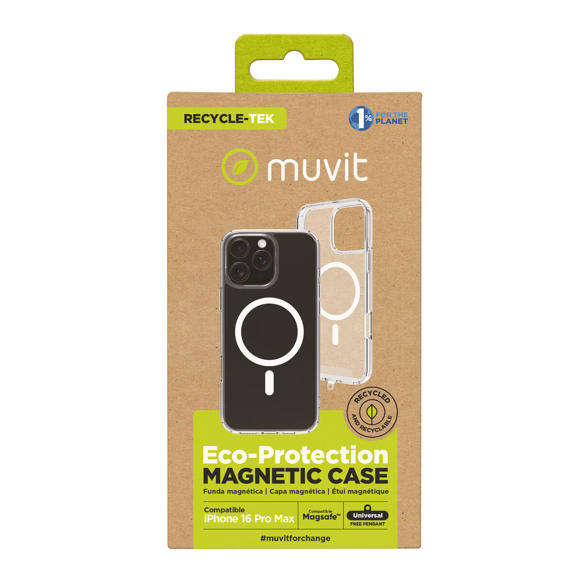 Custodia Per Cellulare Muvit For Change Iphone 16 Pro Max Magnetica