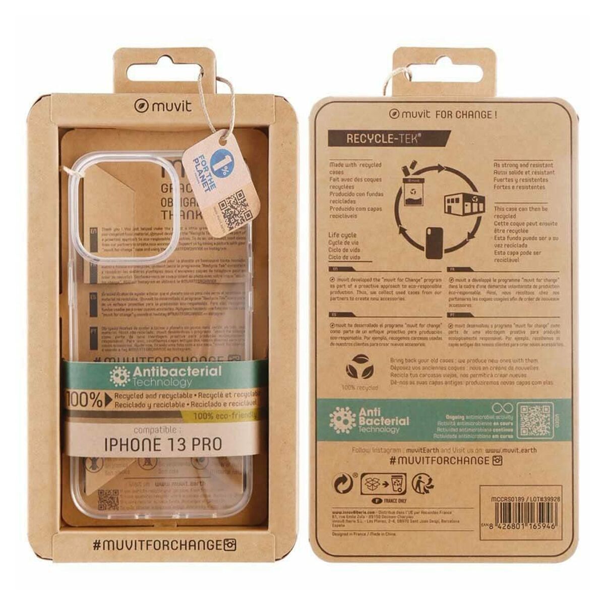Custodia Per Cellulare Muvit Iphone 13 Pro Trasparente Iphone 13 Pro