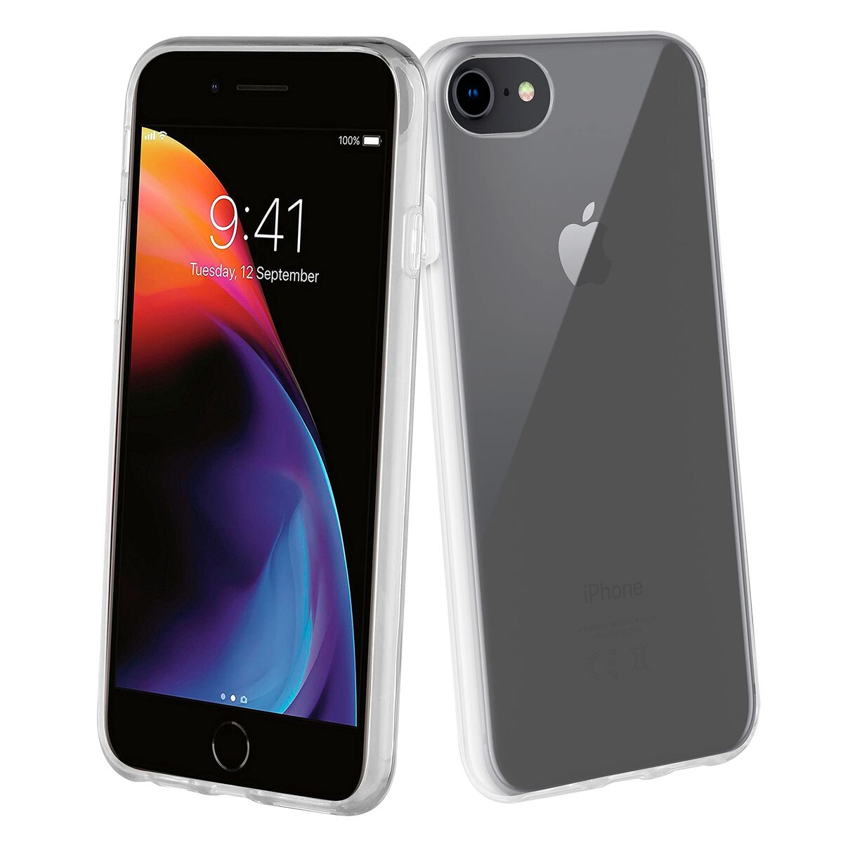 Custodia Per Cellulare Muvit Iphone 7  Iphone 8  Iphone Se 2020 Nero Trasparente Iphone se
