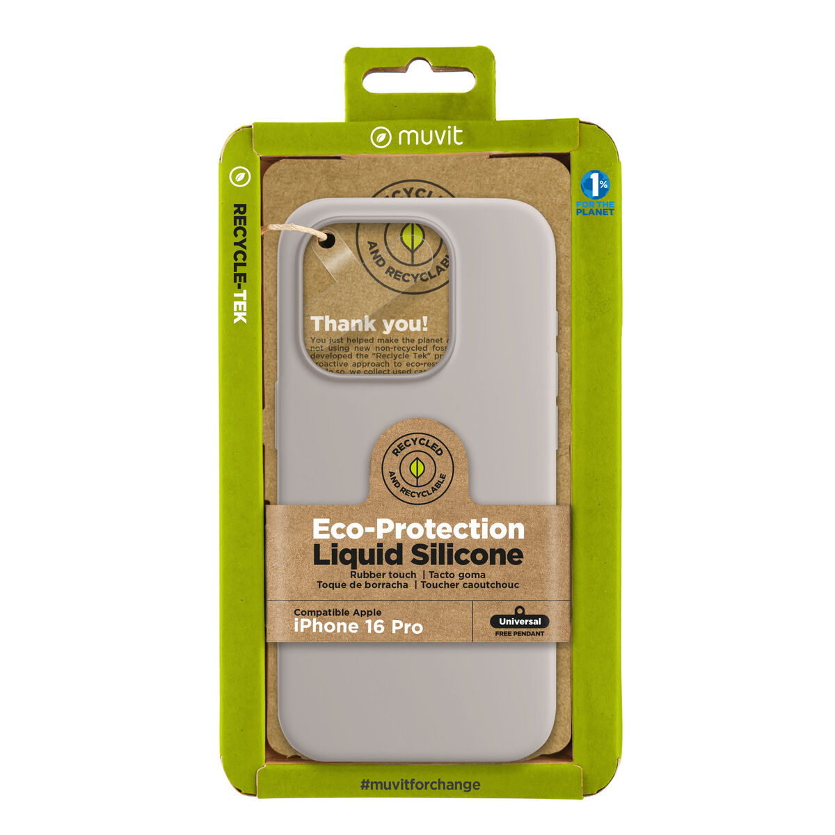 Custodia Per Cellulare Muvit For Change Iphone 16 Pro Nude