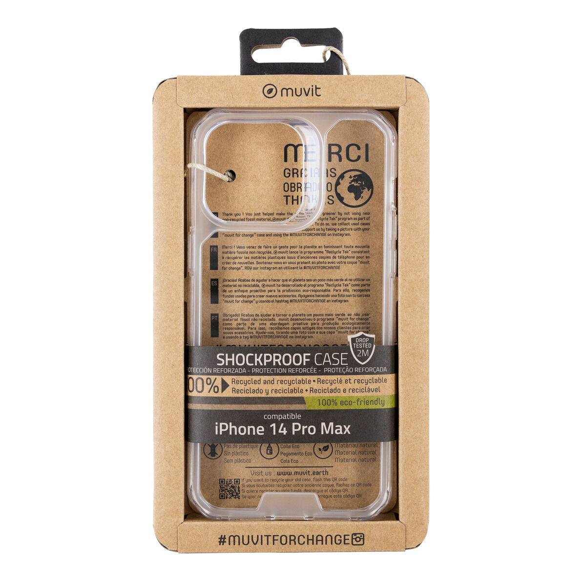 Custodia Per Cellulare Muvit For Change Iphone 14 Pro Max Trasparente