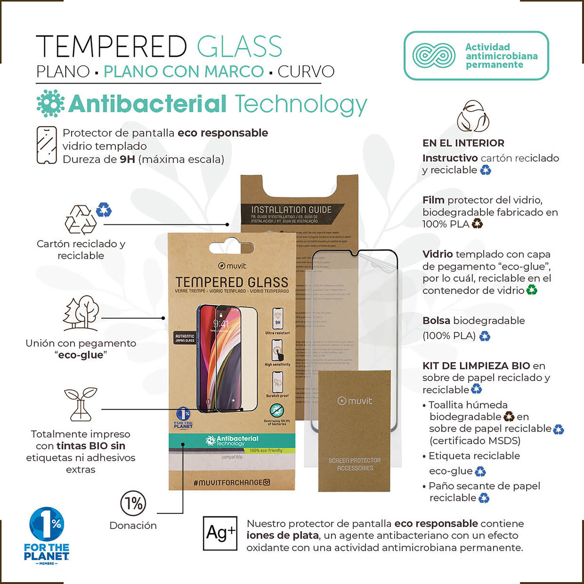 Protettore Schermo Per Cellulare Muvit For Change - Image 3