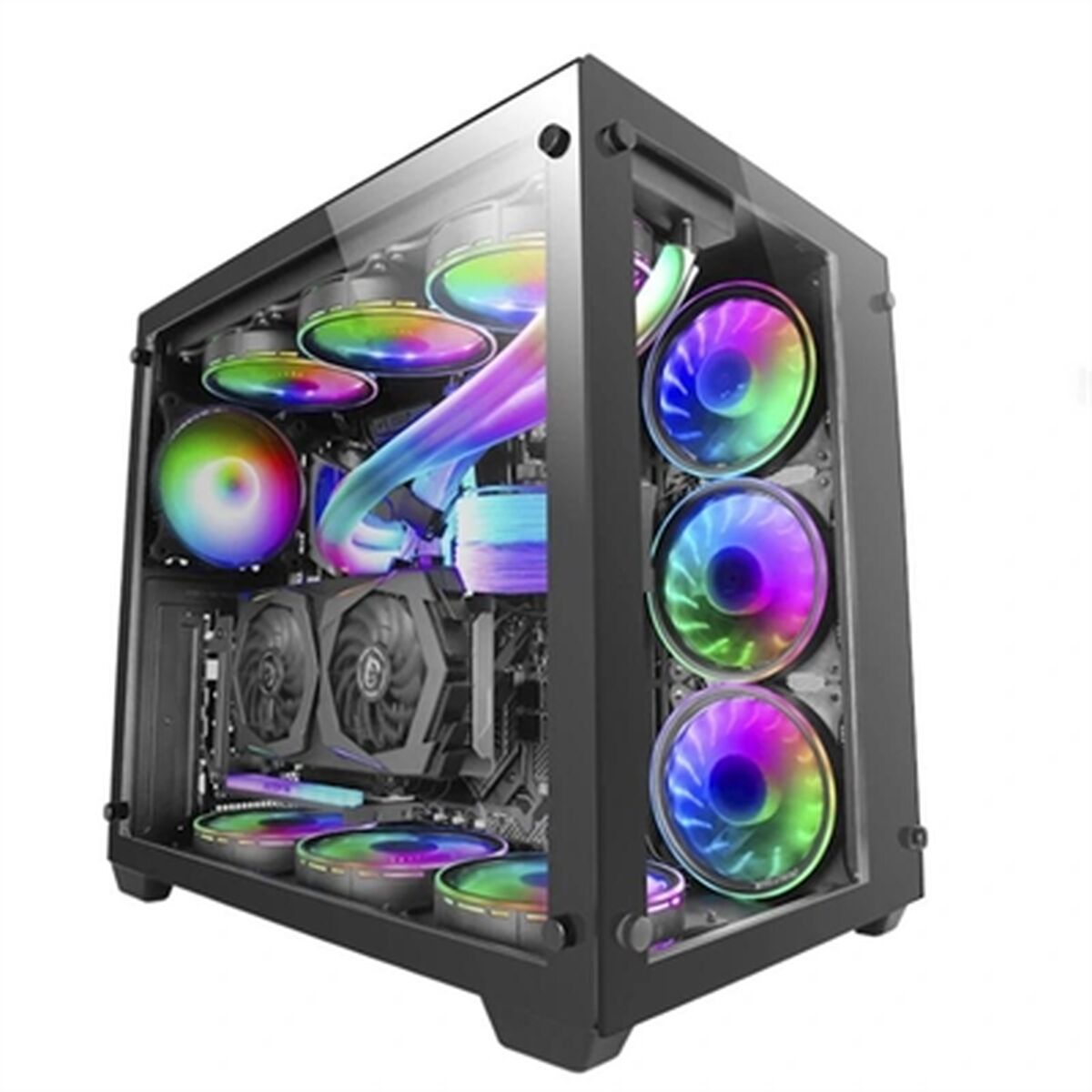 Case Computer Desktop Atx Mars Gaming Mcv3 Nero