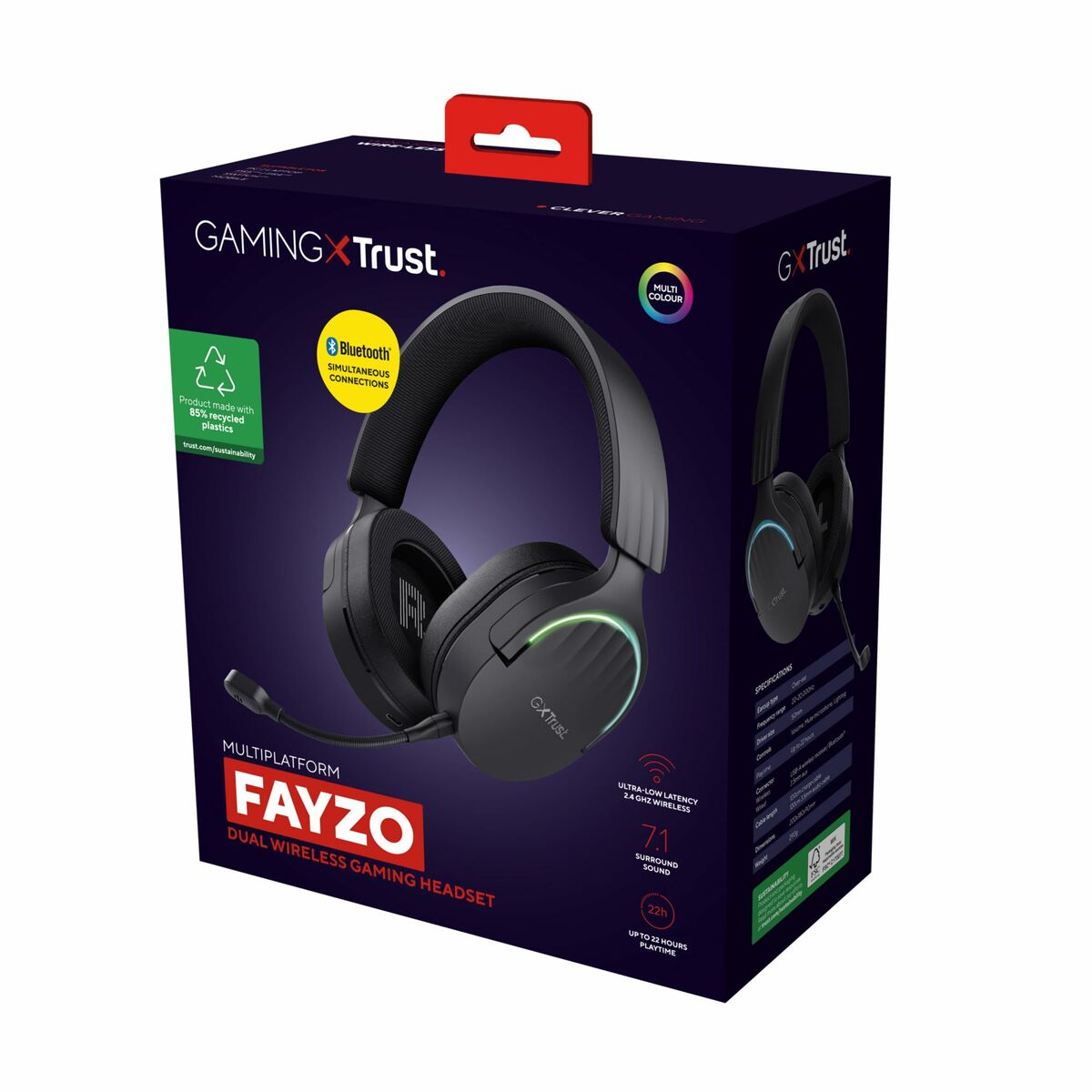 Auricolari Con Microfono Trust 24901 Gxt491 Fayzo Wireless Nero - Image 5