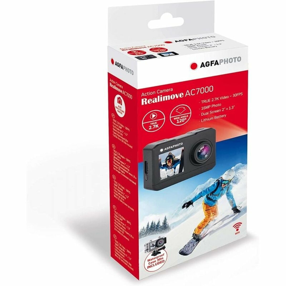 Fotocamera Sportiva Agfa Ac7000 Nero 2" - Image 3