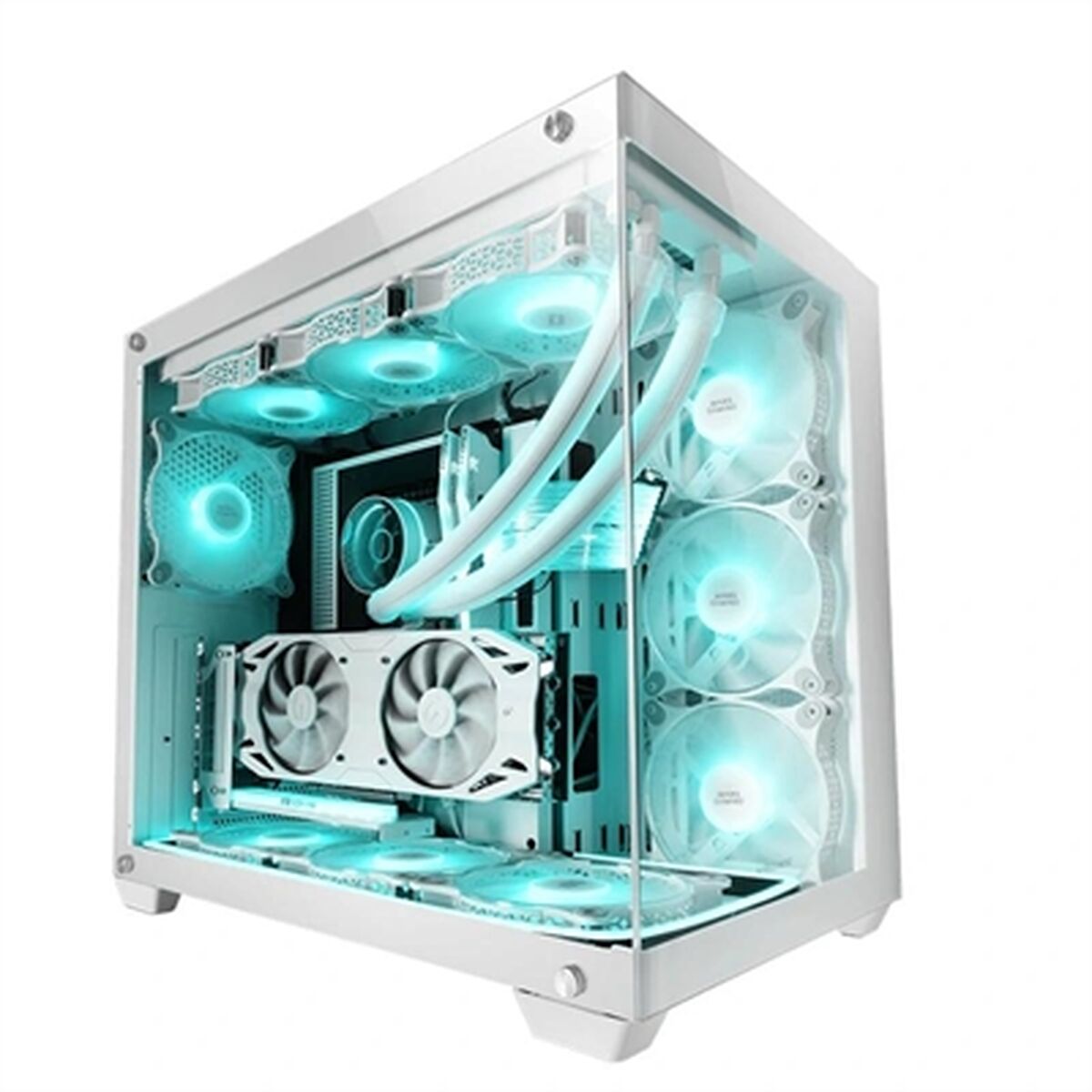 Case Computer Desktop Atx Mars Gaming Mcv4 Bianco