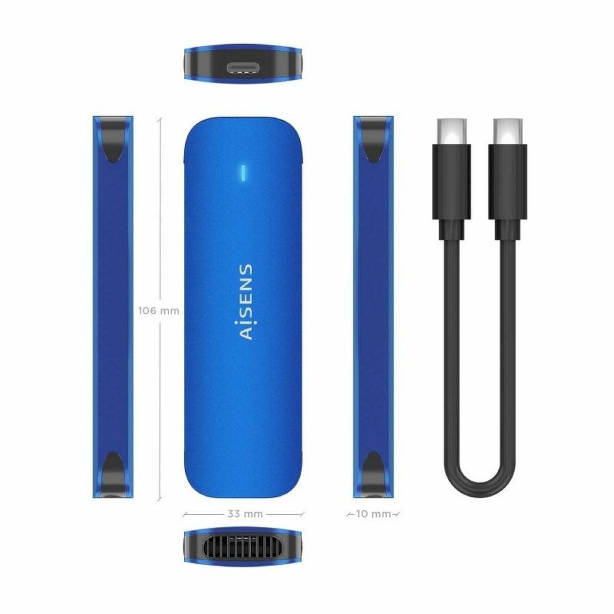 Custodia Hard Disk Aisens Asm2-026blu