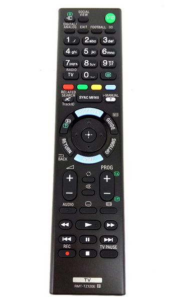Sony RmT-Tz120e Telecomando Cablato Tv (remote Commander - RmT-Tz120e, Tv, Wired, Black - Warranty: 12m)