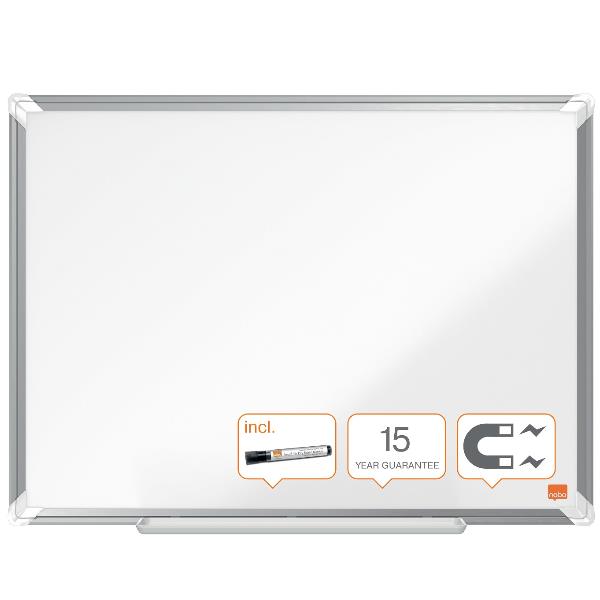 Nobo Premium Plus Lavagna 568 X 411 Mm Acciaio Magnetico (nobo Premium Plus Magnetic Steel Whiteboard Aluminium Frame 600x450mm 1915154 Dd)