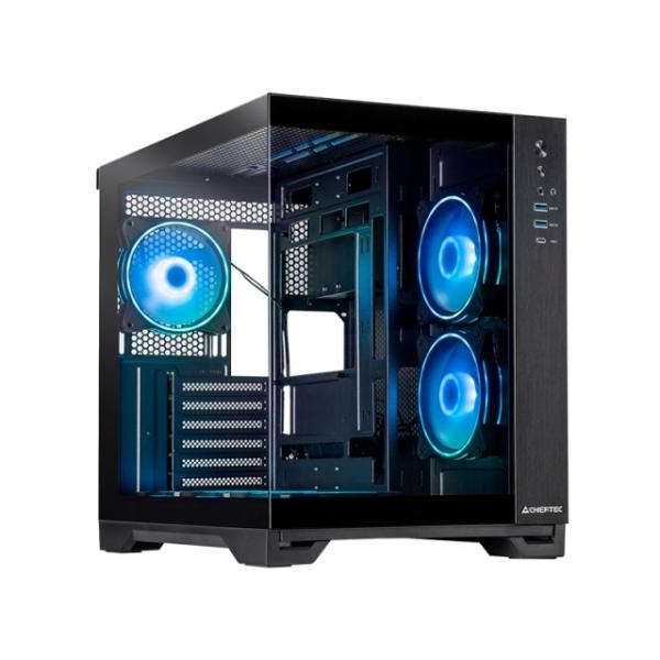 Chieftec Visio GM-30B-TG-Op Schwarz Tempered Glass X 2 Cubo Nero (chieftec Geh Visio GM-30B-TG-Op Schwar)
