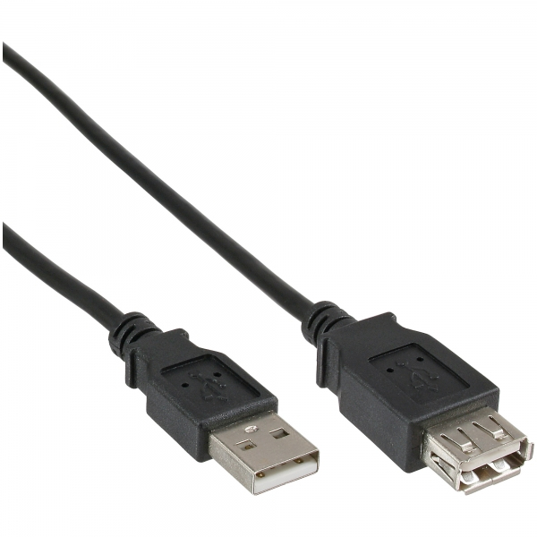 Prolunga Usb 2.0 Inline - Maschio/femmina - Tipo A - Nera - 5 M