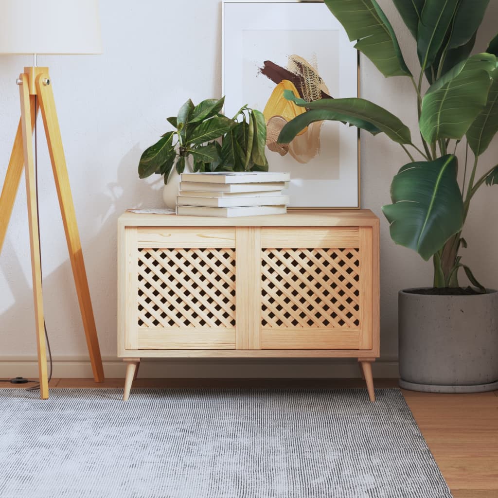 Ante Con Design A Reticolo 2 Pz 39,5x39,5 Cm In Legno Di Pino