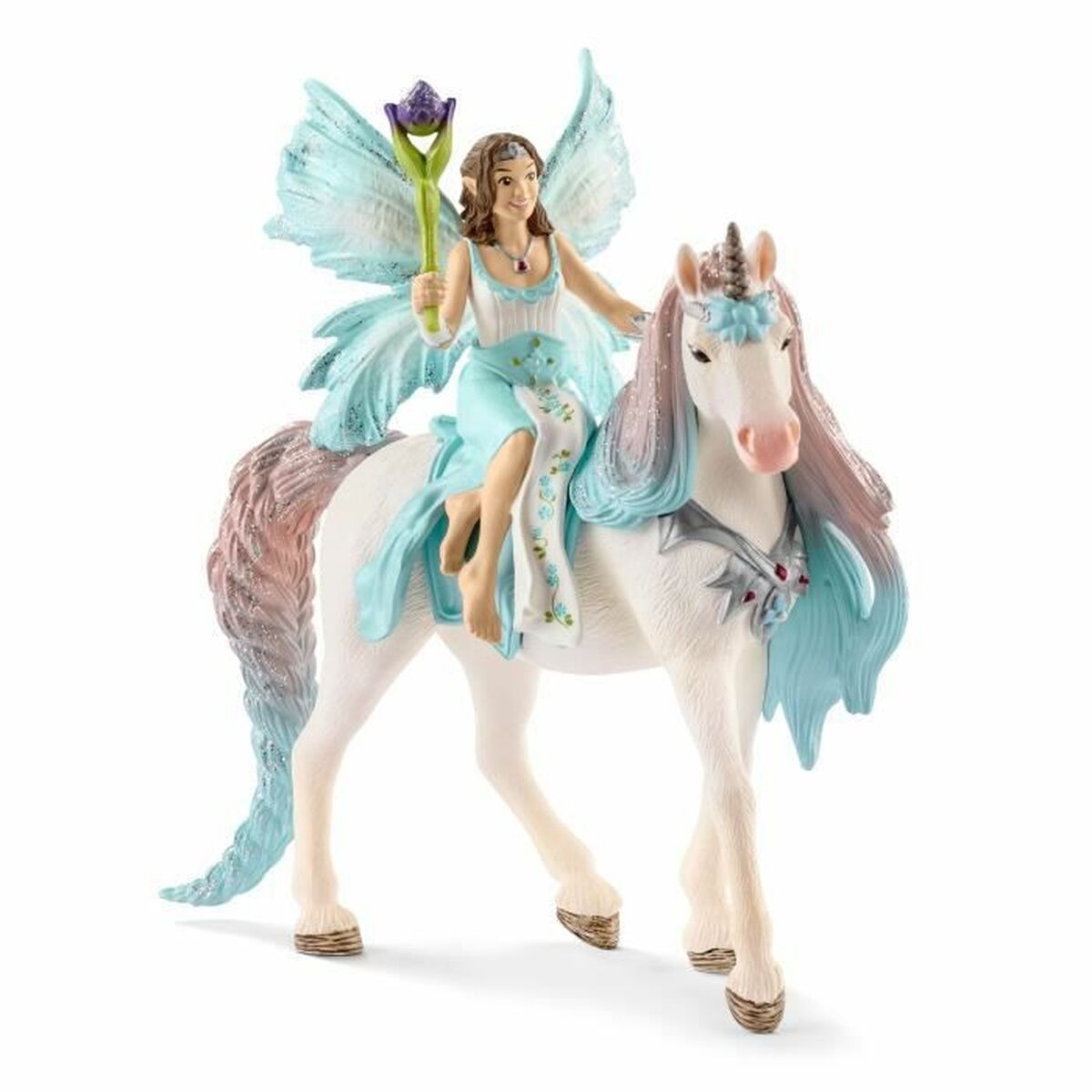 Personaggi D'azione Schleich Fée Eyela With Princess Unicorn Unicorno 3 Pezzi