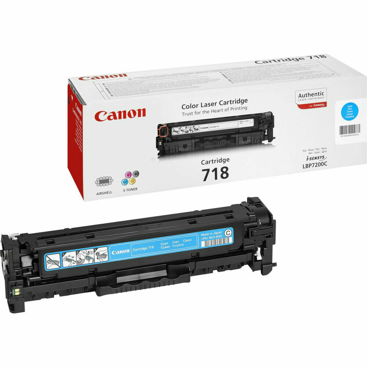 Toner Originale Canon CrG-718 C Ciano