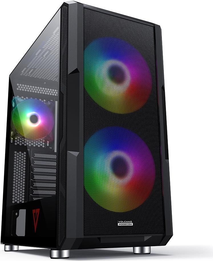 Modecom Amirani Argb - Midi Tower - Pc - Schwarz - Atx - Itx - Micro Atx - Multi - Taschenlüfter (aT-AmiranI-PG-10-000000-0002)