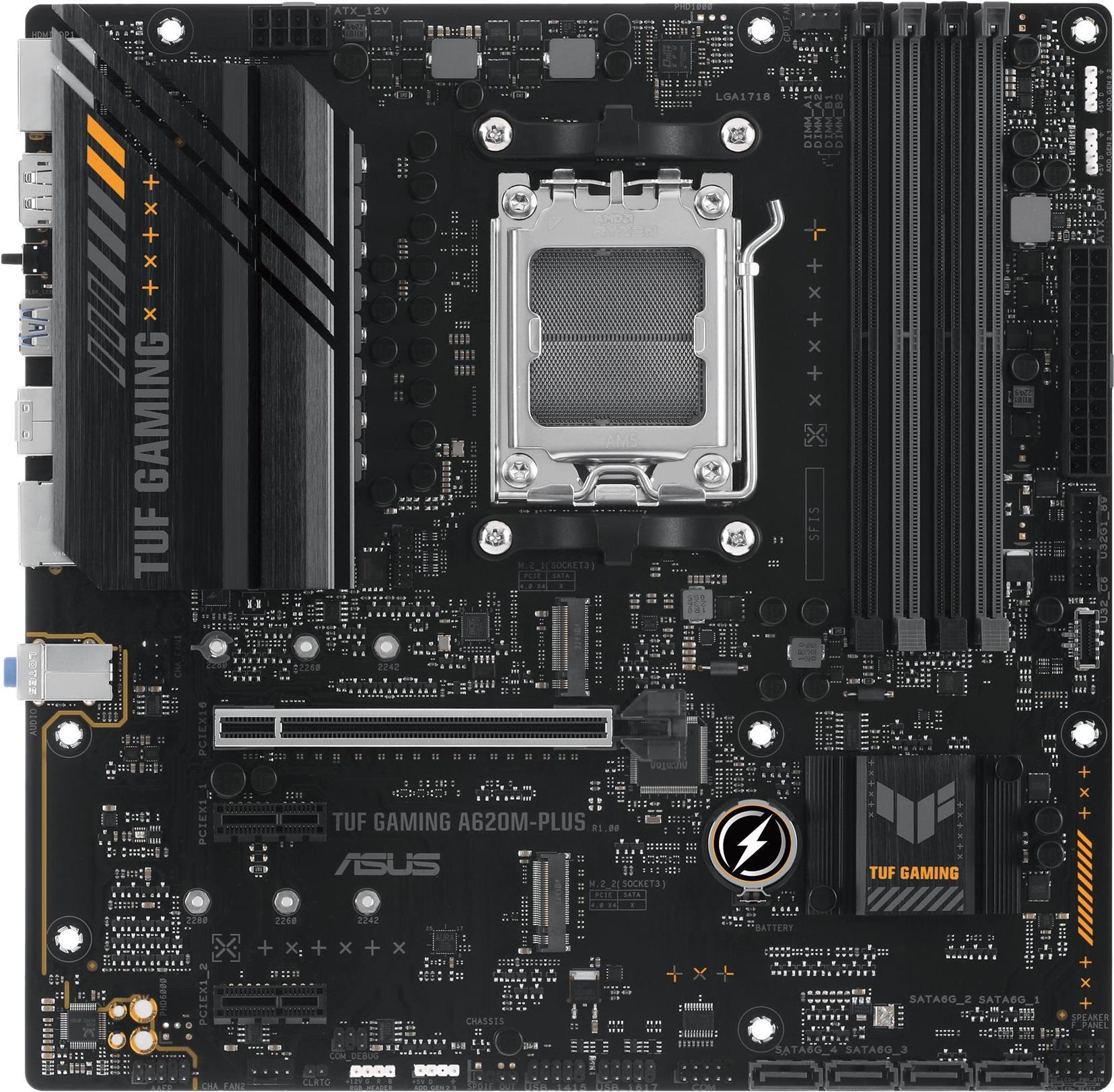Asus Tuf Gaming A620M-Plus - Motherboard - Micro Atx - Socket Am5 - Amd A620 Chipsatz - Usb 3,1 Gen 1, UsB-C 3,2 Gen 1 - 2,5 Gigabit Lan - OnboarD-gr