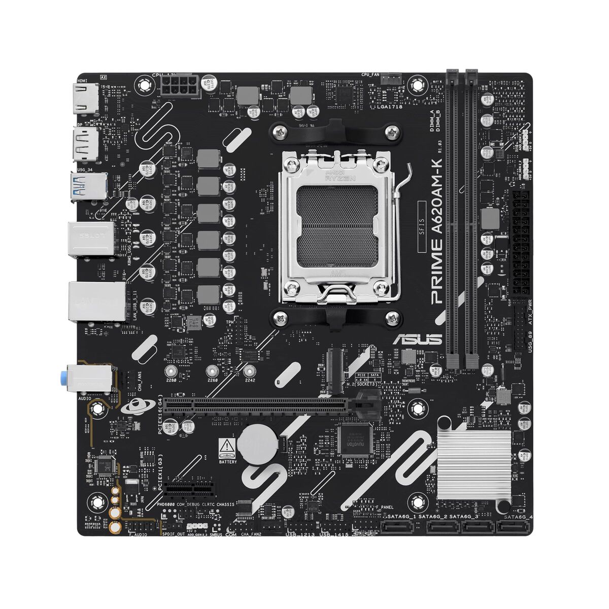 Scheda Madre Asus Prime A620aM-K Amd Am5 Amd