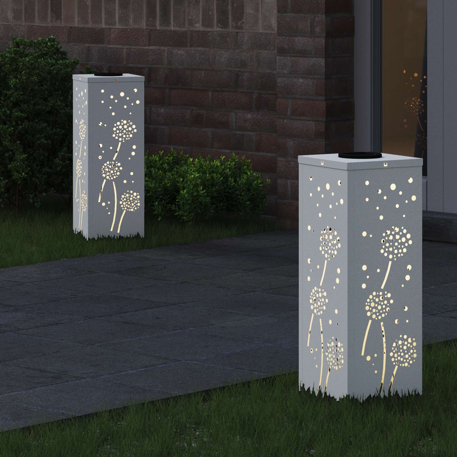 Faro Led Solare Per Sentieri 2 Pcs Bianco - Image 3