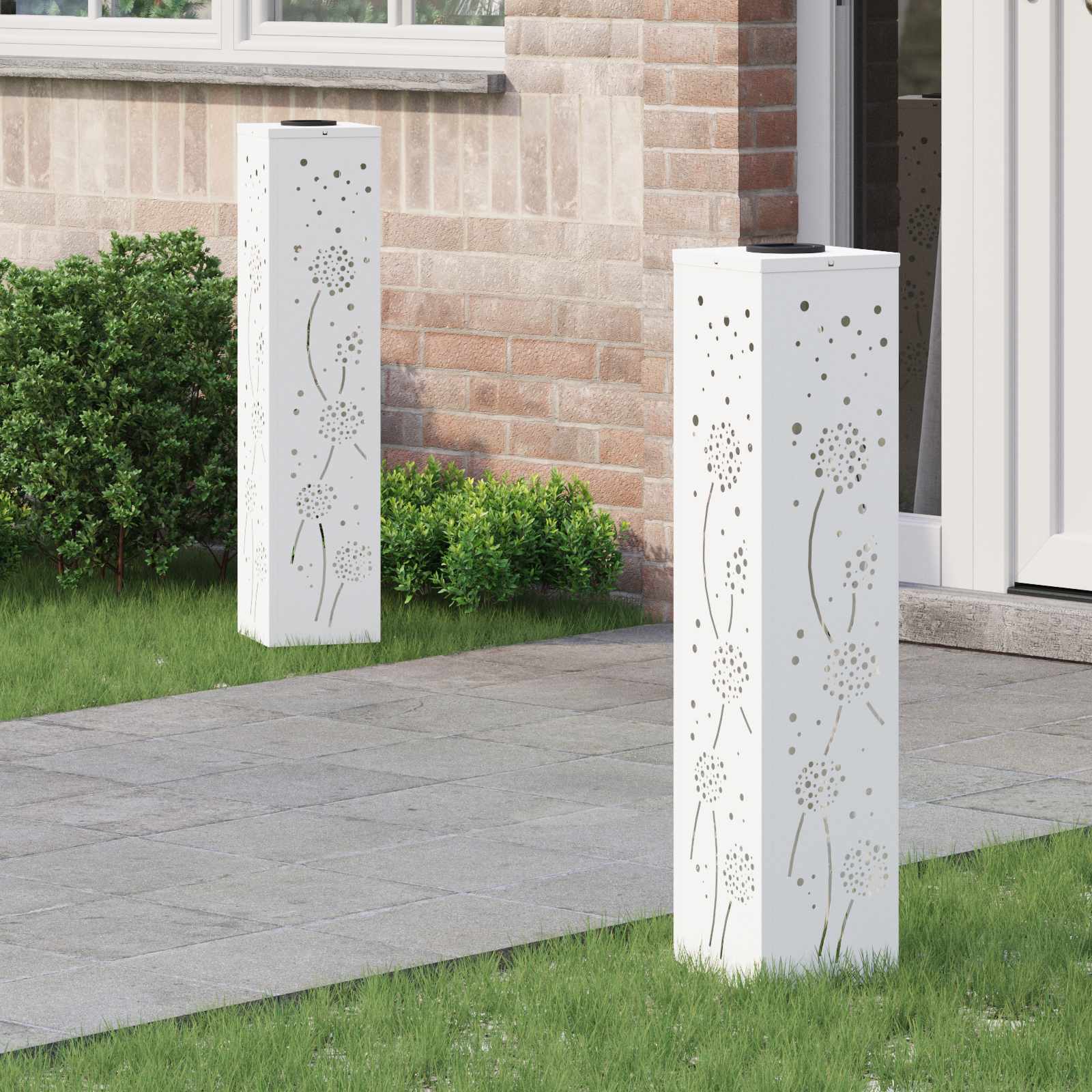 Faro Led Solare Per Sentieri 2 Pcs Bianco