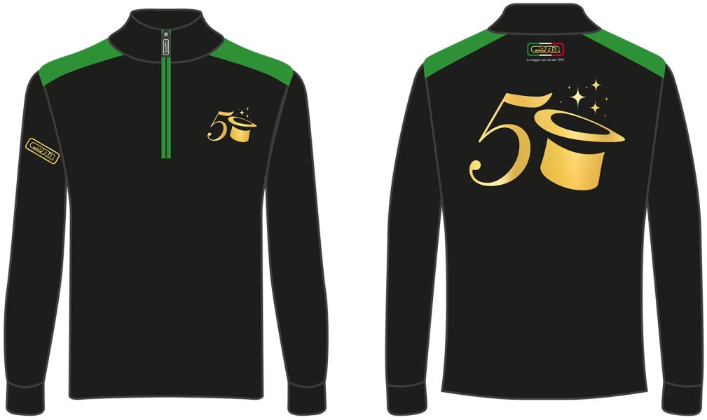 Felpa Garzata Unisex 50° Nera Taglia xl