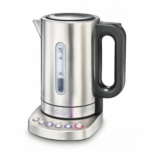 Solis Vario Temp Kettle, 1,7 L, 2200 W, Edelstahl, Edelstahl, Regelbare Temperatur, Wasserstandsanzeige