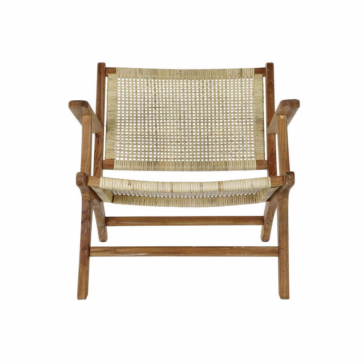 Poltrona Dkd Home Decor MB-182316 Naturale Marrone Chiaro Teca 69 X 78 X 68 cm - Image 4