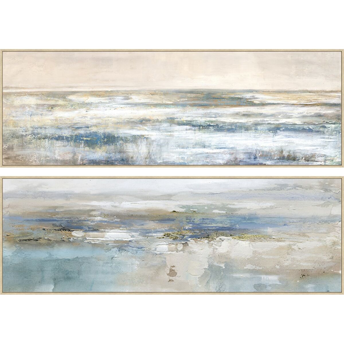 Tela Home Esprit Azzurro Bianco Astratto Moderno 153 X 4,3 X 53 Cm (2 Unità)