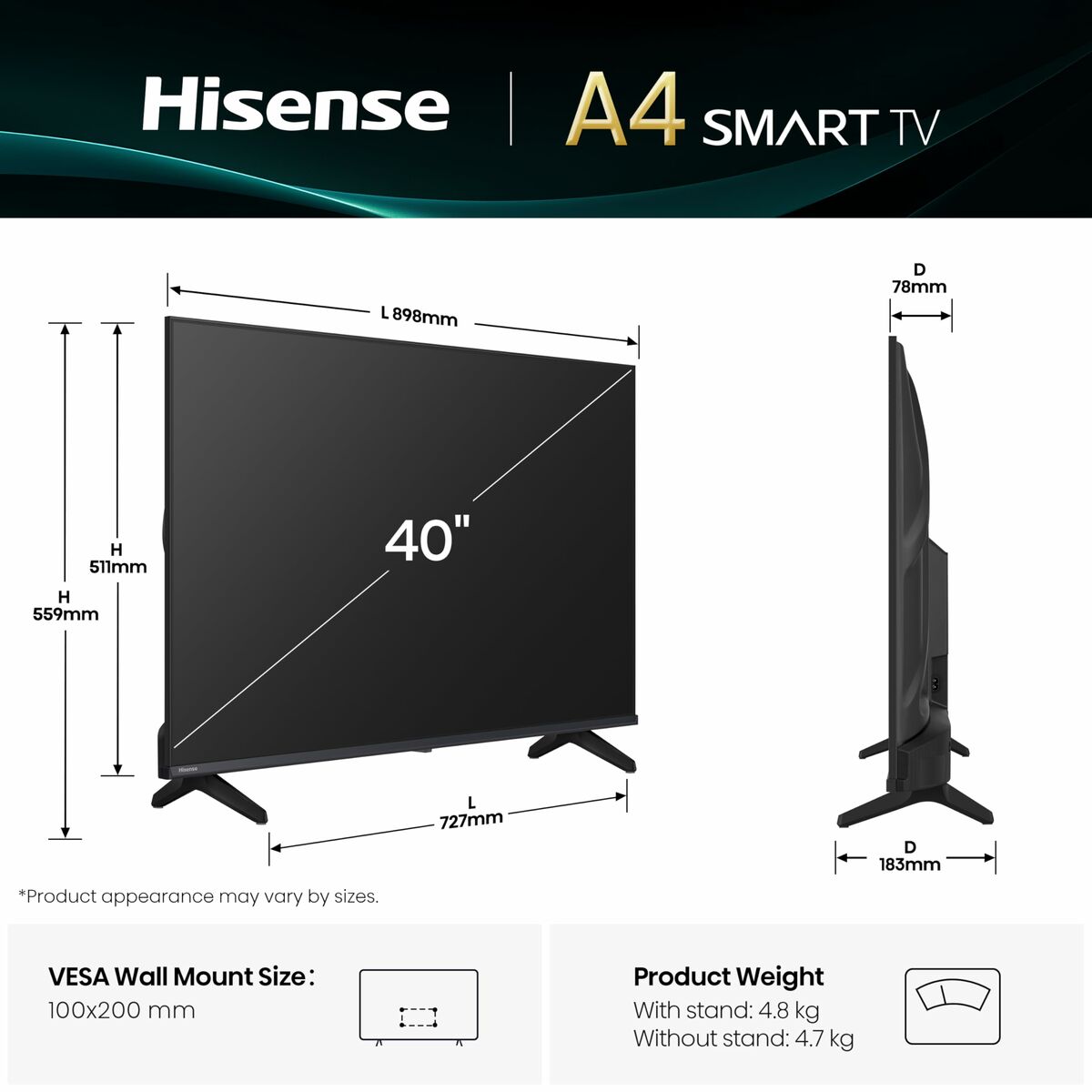 Smart Tv Hisense 40a4q 40 Full Hd Dled 40" - Image 5