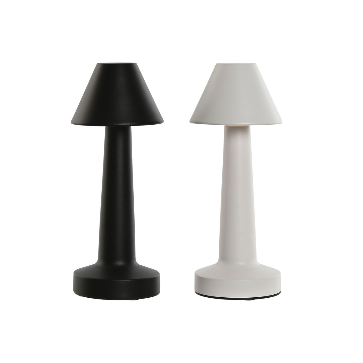 Lampada Da Tavolo Home Esprit Bianco Nero 9 X 9 X 24 Cm (2 Unità)