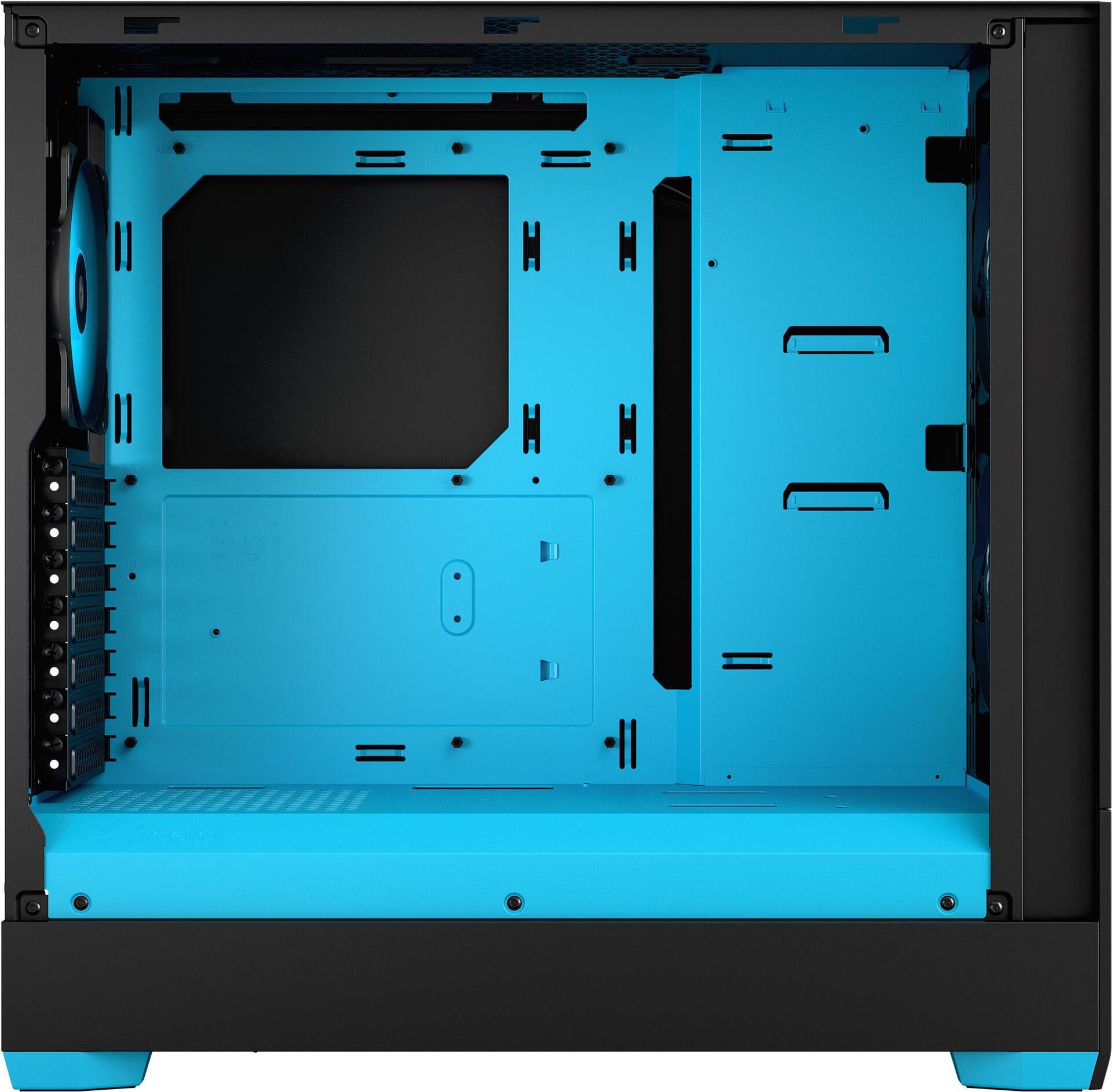 Fractal Design Pop Air Rgb - Tower - Atx (gehärtetes Glas) - Keine Spannungsversorgung (atx) - Cyan - Usb/audio - Für Fractal Design Model D, Type D