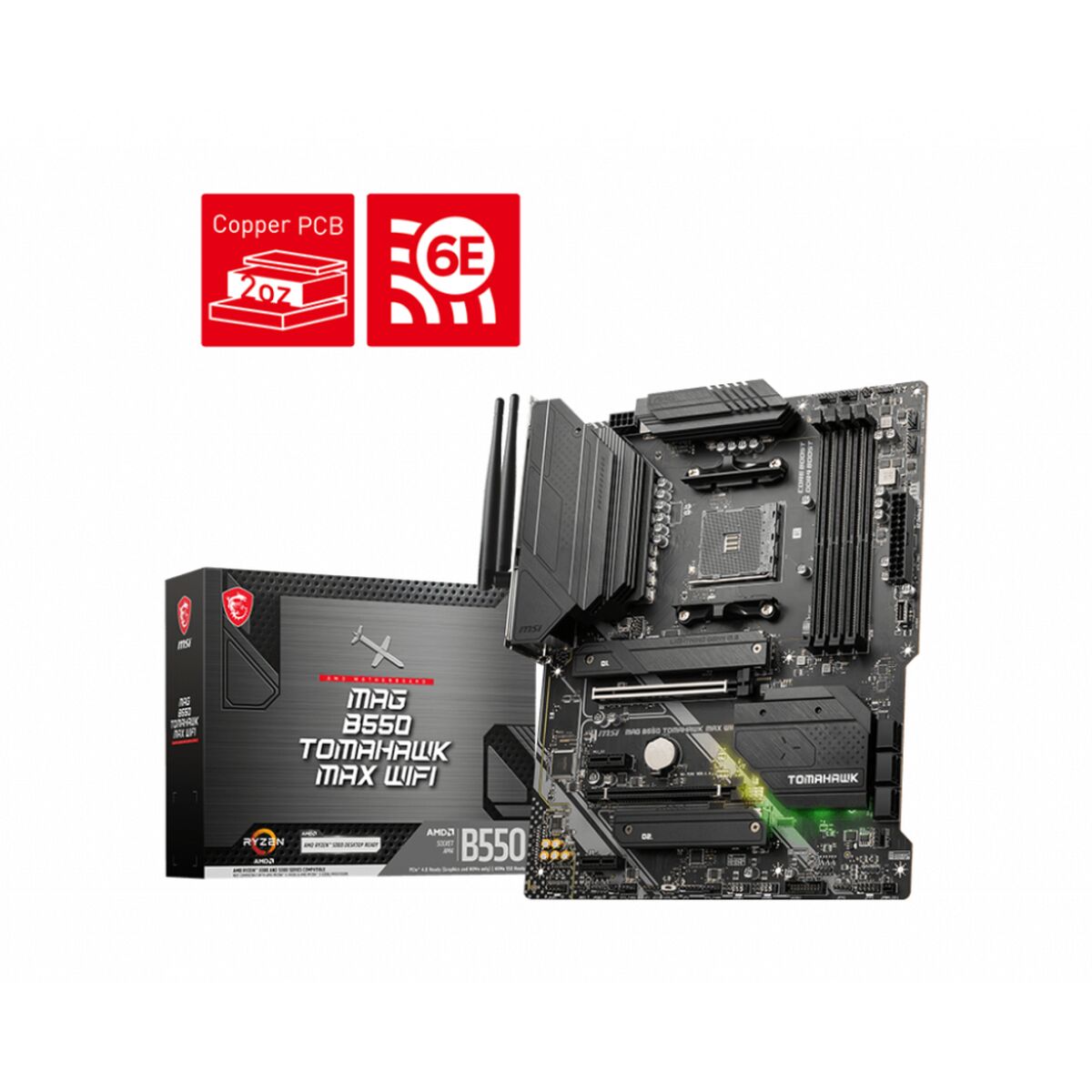 Scheda Madre Msi Mag B550 Tomahawk Max WI-Fi Amd B550 Atx