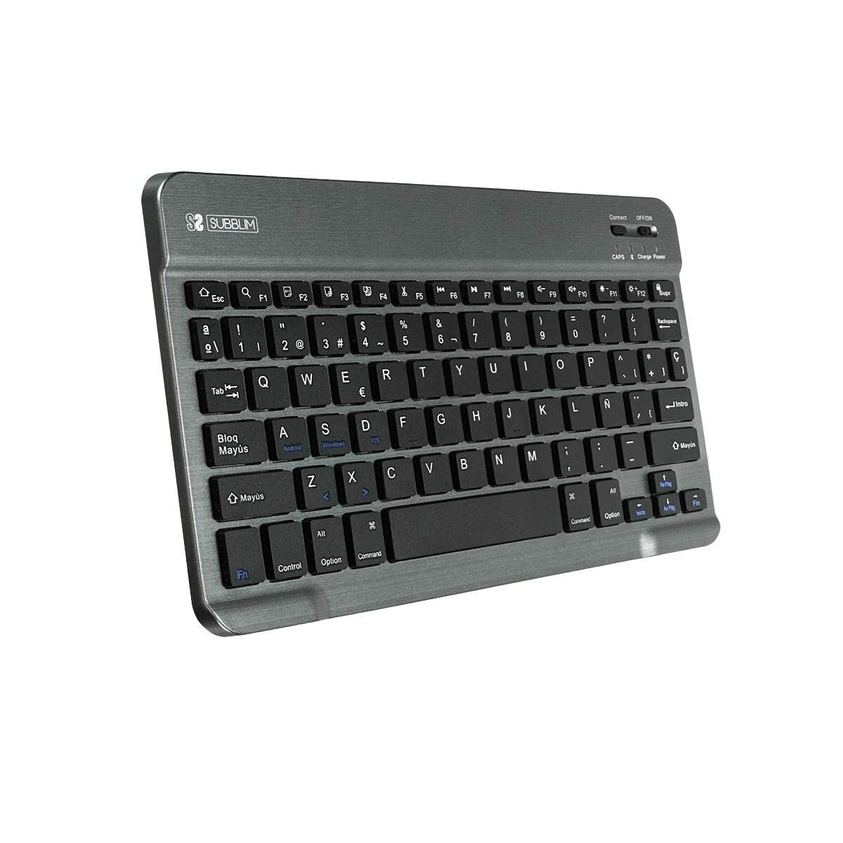 Tastiera Subblim SuB-KbT-Sm0002 Grigio Qwerty In Spagnolo