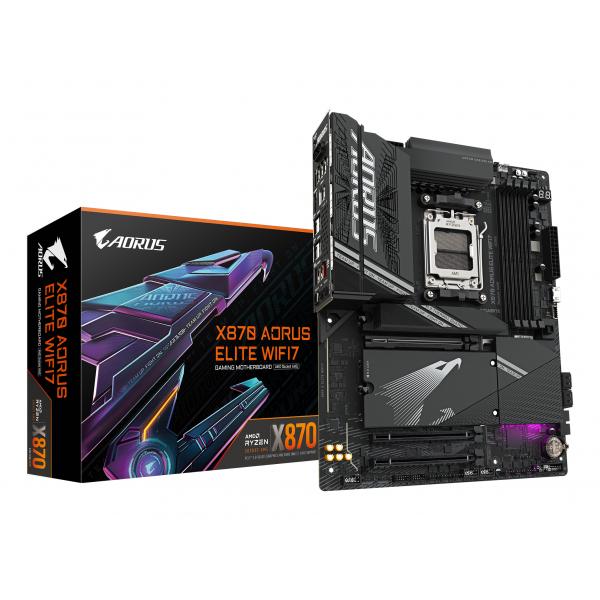 Gigabyte X870 Aorus Elite Wifi7 Scheda Madre - Supporta Cpu Amd Ryzen 9000, 16+2+2 Fasi Vrm, Fino A 8000mhz Ddr5 (oc), 3xpcie 5.0 + 1xpcie 4.0, WI-fi