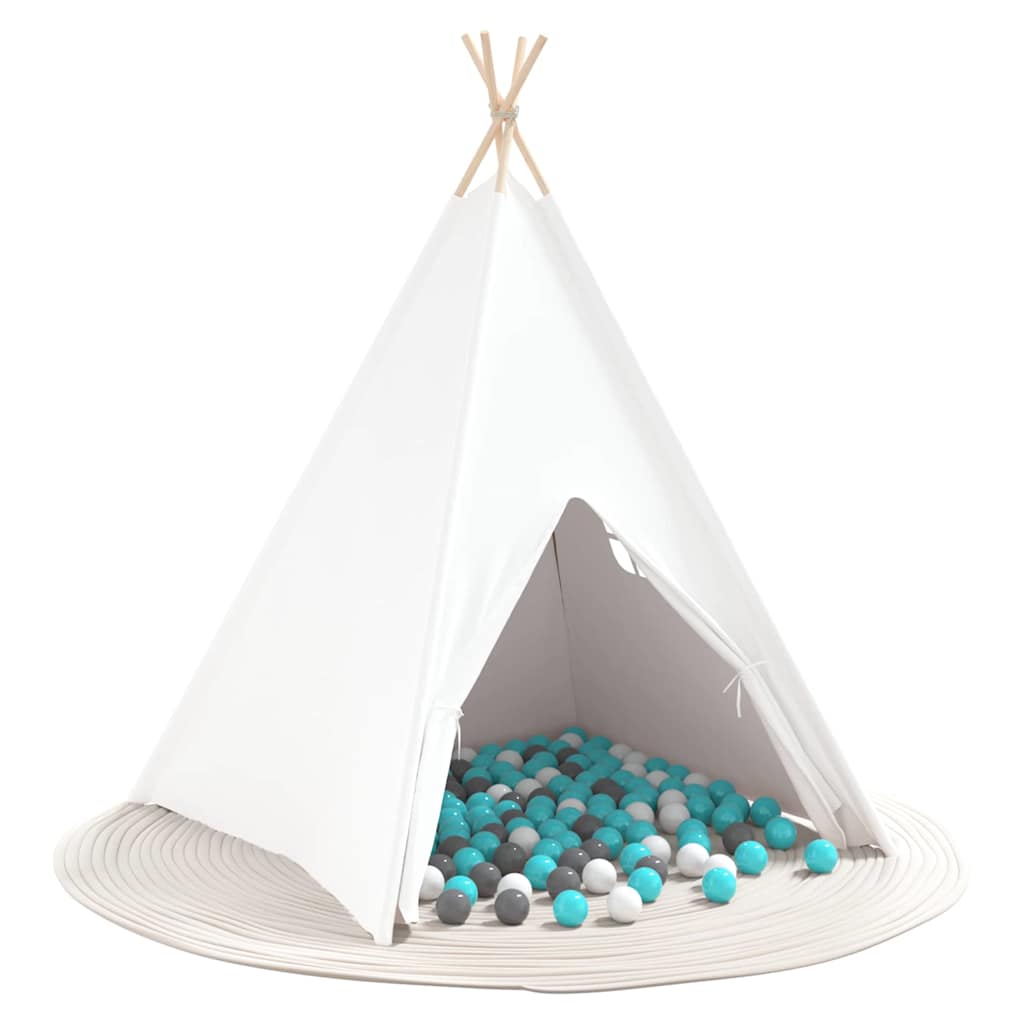 Tenda Teepee Bianco 120 X 120 X 150 Cm Tessuto E Plastica - Image 3