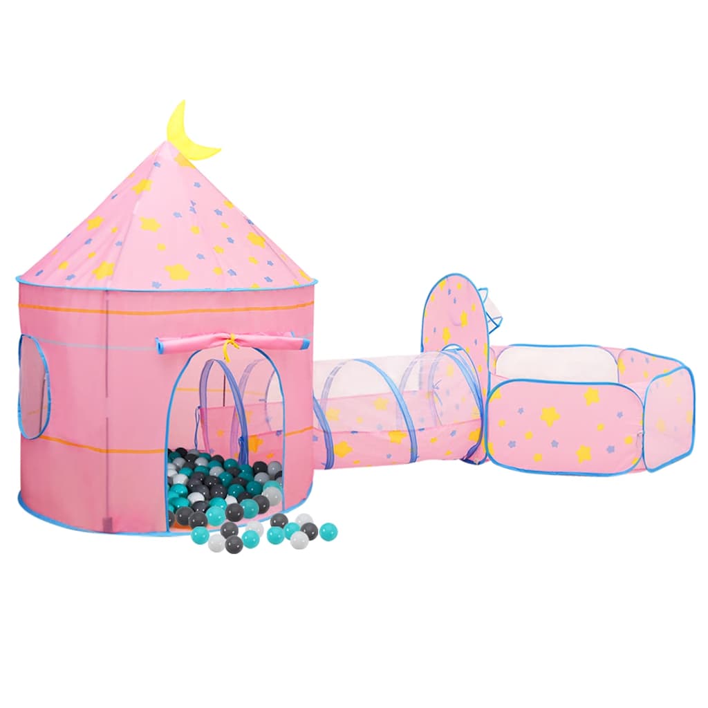 Tenda Da Gioco Per Bambini Rosa Con 250 Palline 301x120x128 cm