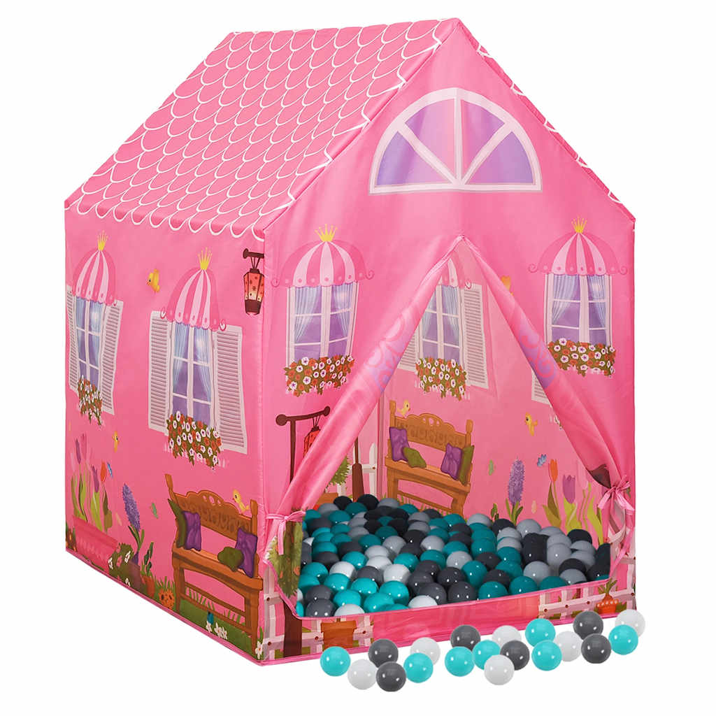 Tenda Da Gioco Per Bambini Rosa Con 250 Palline 69x94x104 cm