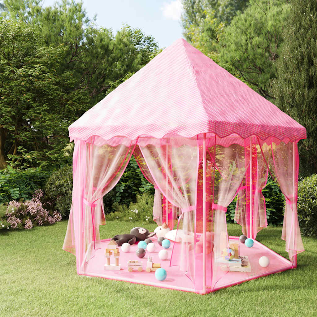 Tenda Da Gioco Principessa Con 250 Palline 133x140 Cm Rosa