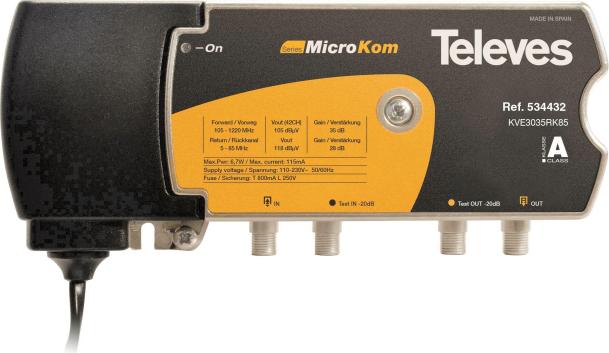 Televes BK-Verstärker Kve3035rk85 30/35db M.rk 5-85mhz 28db 1 (kve3035rk85)