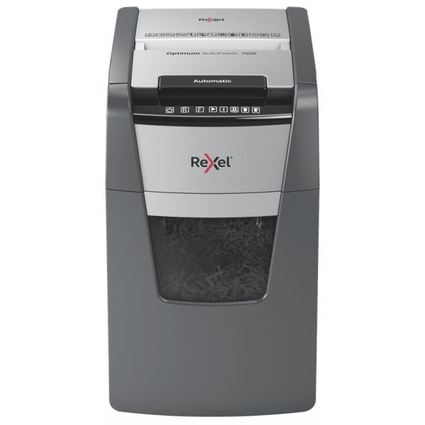 Rexel Optimum Autofeed+ 150x A Distruggi Documenti Triturazione Incrociata 55 Db 22 Cm Nero, Grigio (rexel Optimum Autofeed+ 150x - Finsk?r)