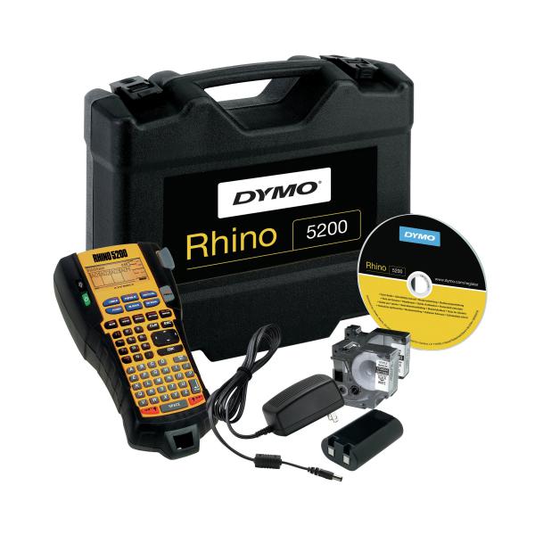 Dymo Rhino 5200 Kit Stampante Per Etichette [cd] Trasferimento Termico 180 X 180 Dpi Abc (rhino 5200 Case - Rhino 5200 Kit, Thermal - Transfer, 180 X