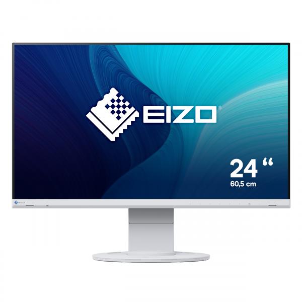 Eizo Monitor 23,8 Led Ips 16:9 Fhd 5ms 250 Cdm, Dvi/dp/hdmi, Pivot, Multimediale, Flex Ev2460 Bianco
