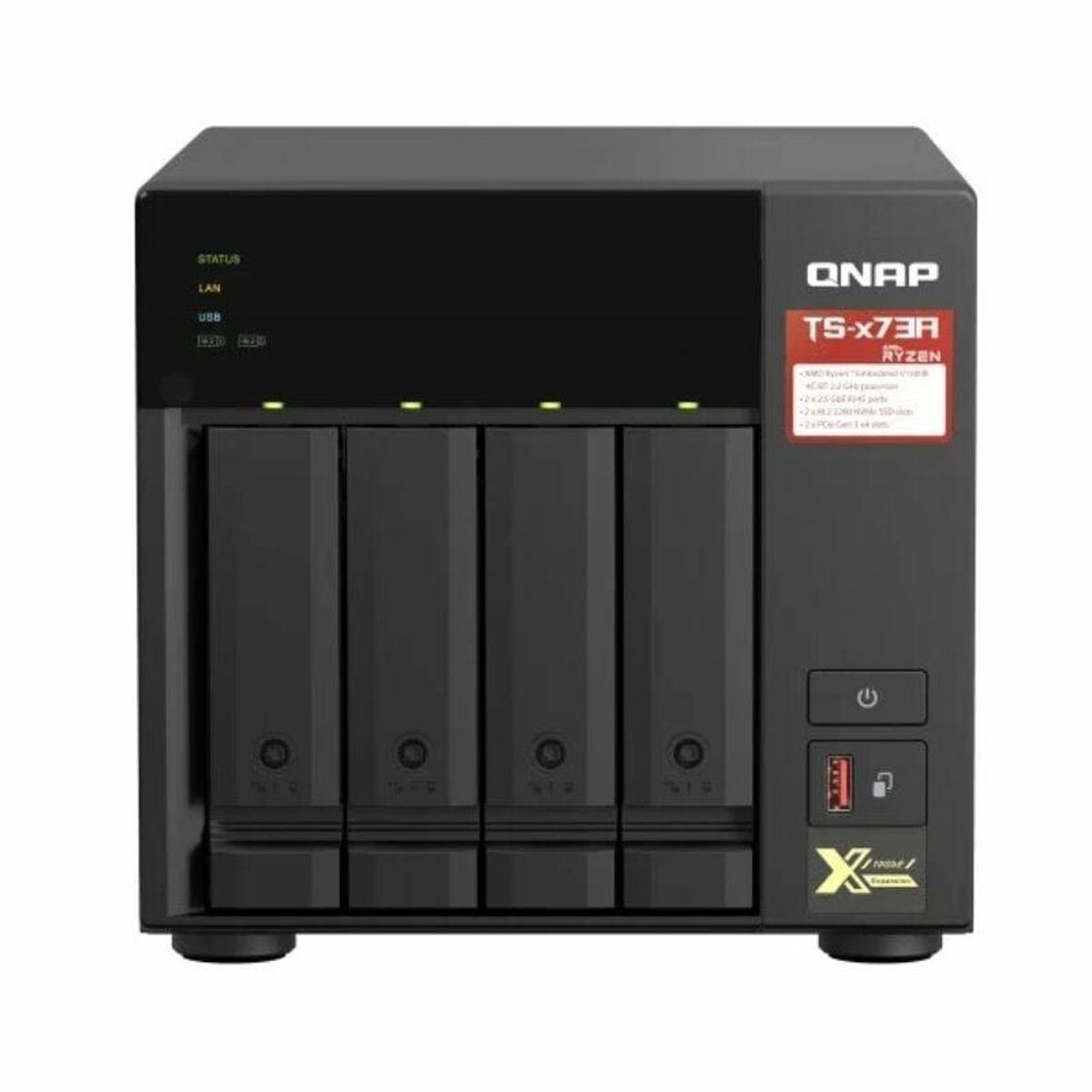 Memorizzazione In Rete Nas Qnap TS-473A-8g Quad Core Nero