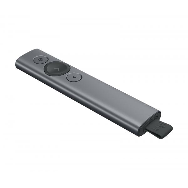 Logitech 910-005166 Puntatore Wireless Bluetooth/rf Grigio (logitech Presenter Spotlight Plus Bt Slate For Business)
