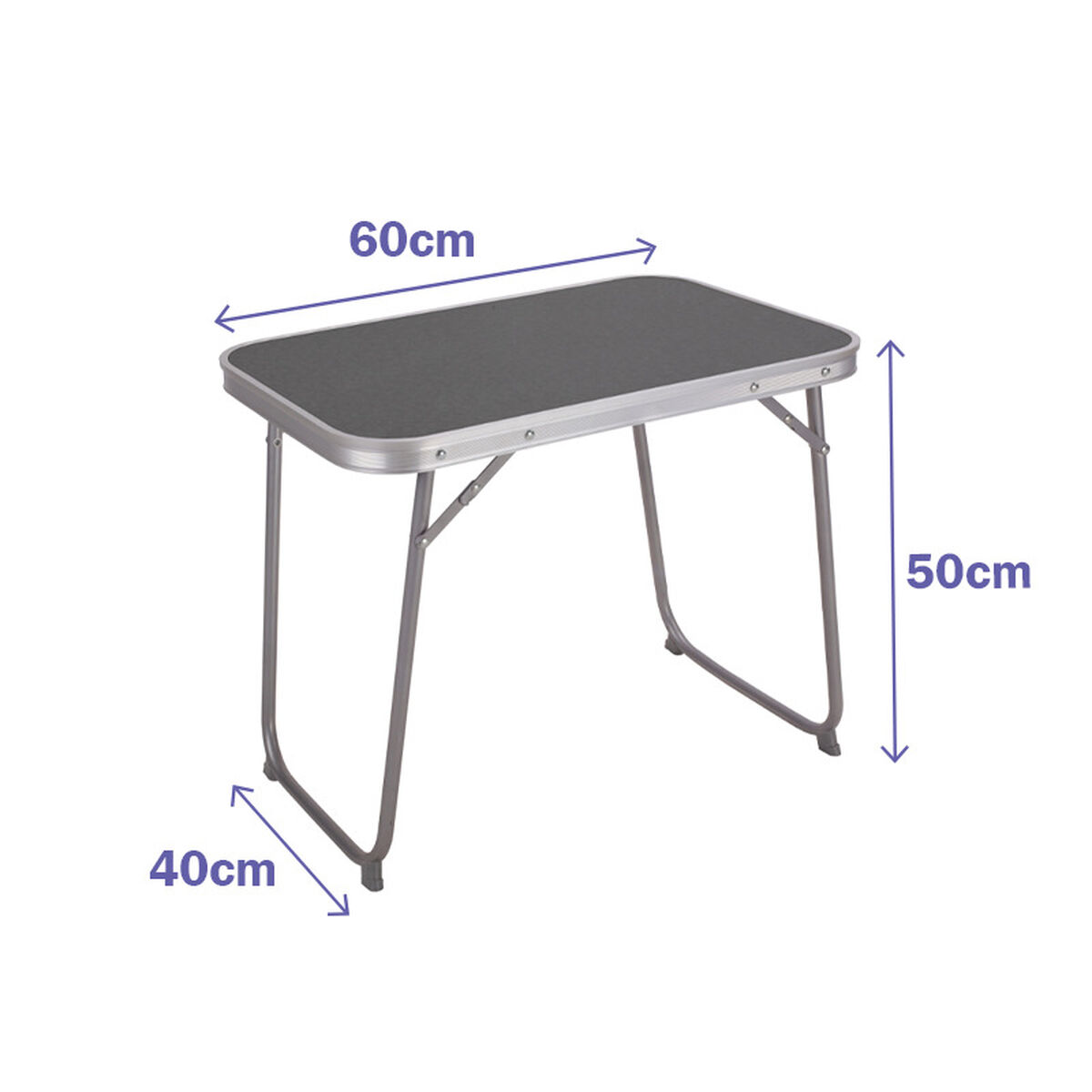 Marbueno Tavolo Pieghevole Acciaio D16 Assortito Camping E Spiaggia 60x40x50 Cm 10016 - Image 4