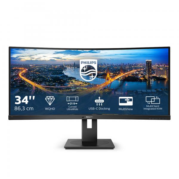 Philips B Line 346b1c/00 Monitor Pc 86,4 Cm [34] 3440 X 1440 Pixel Quad Hd Lcd Nero (philips B Line 346b1c - Led Monitor - Curved - 34 - 3440 X 1440