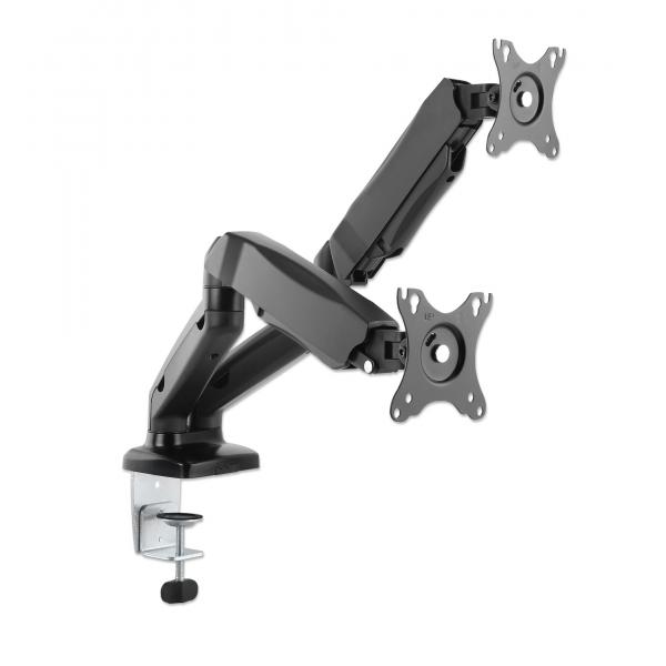 Manhattan 462501 Supporti A Parete Per Tv 81,3 Cm [32] Scrivania Nero (dual Desk Mount Clamp,27100mm 9kg)