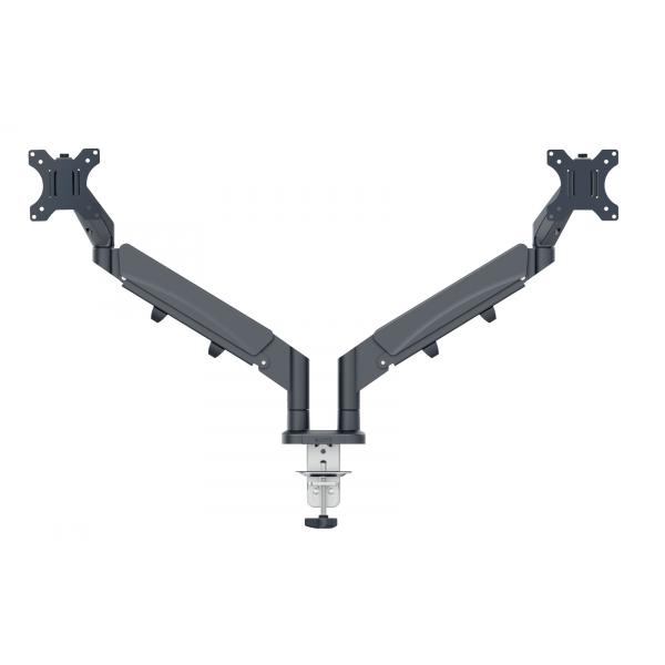 Leitz 65370089 Supporti A Parete Per Tv 81,3 Cm [32] Scrivania Grigio (leitz Ergo Space Saving Dual Monitor Arm)