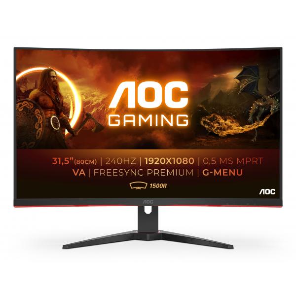 Aoc G2 C32g2ze/bk Monitor Pc 80 Cm [31.5] 1920 X 1080 Pixel Full Hd Led Nero, Rosso (aoc Gaming C32g2ze/bk - Led Monitor - Gaming - Curved - 32 [31.5